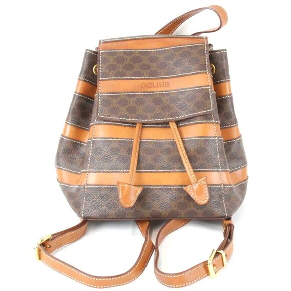 CELINE Brown Leather Backpack - Picture 1 of 10